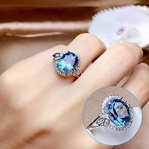 2023 Új Női Gyűrű Gyűrű Gyűrű Vintage Méret 610 Kék Cirkon Réz Gyűrűk Csinos Trendi Ékszerek (Kék, 9)