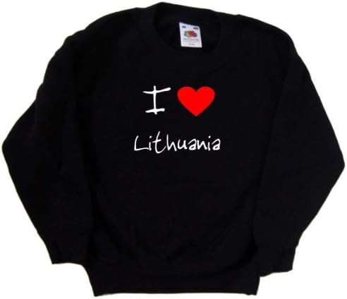 Szeretem A Szíved, Litvánia Fekete Pulóver