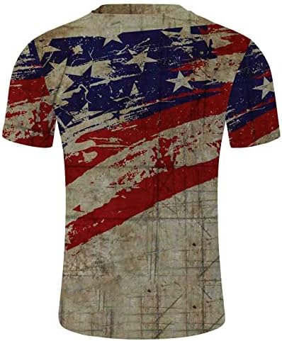 XXBR Hazafias pólók Férfi ruházat, Nyári Katona Rövid Ujjú július 4-én az Amerikai Zászló Grafikai Tee Maximum Alkalmi