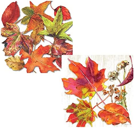 Őszi Őszi Levelek Szalvéta Szett | Csomag Tartalmaz 2 (20 CT) Csomagok Különböző Minták