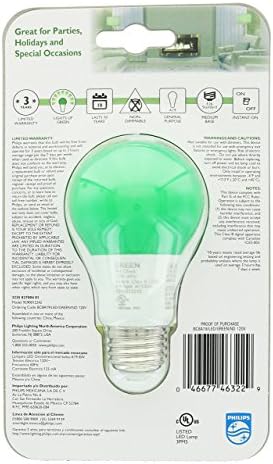 Philips 60 Watt Egyenértékű Zöld 19 Közepes Bázis LED 8 Watt Egyenértékű Izzó