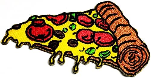 Kleenplus 2db. Aranyos Szelet Pizza, olasz Foltok Matrica Művészeti Pizza Rajzfilm Javítás Jel Jelkép Jelmez, Póló,