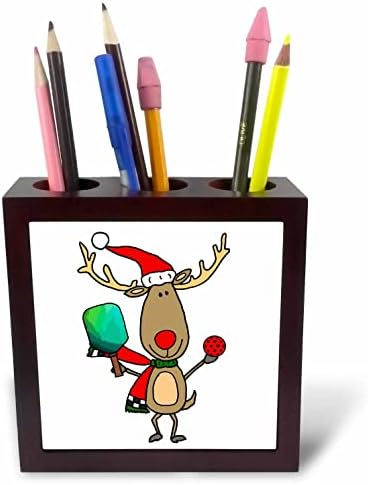 3dRose Vicces, Rudolf, a Rénszarvas Játszik Pickleball Sport Karácsony. - Mozaik Toll Jogosultjai (ph-371672-1)