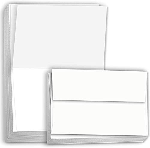 Hamilco Üres Kártyát, de Boríték Fehér Karton Papír 4.5 x 6.25 A6 Hajtogatott Kártyák Boríték 100 Csomag