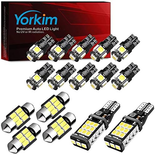 Yorkim Szuper Fényes 194 LED Izzók Autó Belső Lámpa Rendszámtábla Fény, T15 Led Izzó Erősítést Reversr Fény, Led Izzó