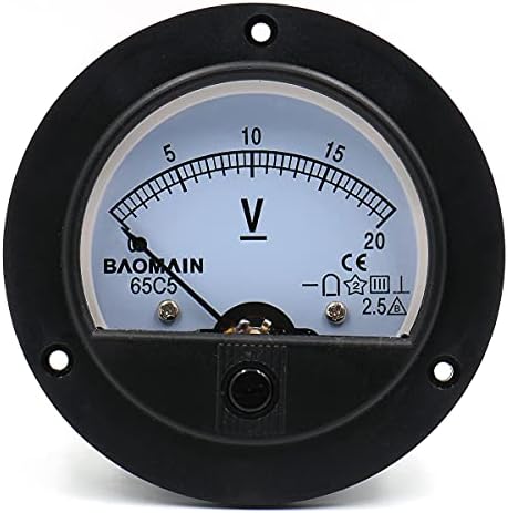 Baomain 65C5 Analóg Panel Méter Voltos Feszültség Mérő Analóg Voltmérő DC 0-20 V