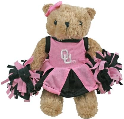 NCAA Oklahoma Sooners Rózsaszín & Fekete pom-Pom lány Medve