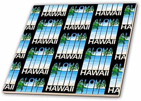 3dRose Egy retro utazási design Aloha Hawaii szuvenír. - Csempe (ct_351284_1)