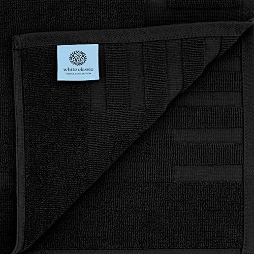 Fehér Klasszikus Luxus 8 Darab Törölközőt Meghatározott Luxus Szőnyeg | 2 Csomag Csomag (Fekete)