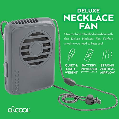 O2COOL Deluxe Személyes Nyaklánc Ventilátor | kihangosító, Akkumulátoros Hordozható Mini Hűtő Berendezés, a Strand,
