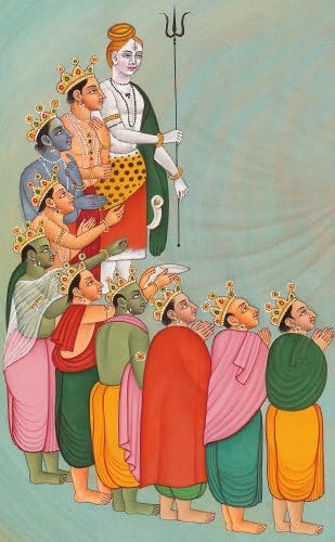 A Teremtés Devi - a Víz Színe Festés, Papír - Művész:Kailash Raj