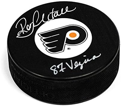 Ron Hextall Philadelphia Flyers Aláírt Korongot a 87 Vezina Megjegyzés: Dedikált NHL Korong