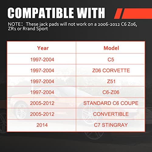 Haufim Alumínium Jack Pad Emelő Készlet Kompatibilis a Chevrolet Corvette C5 C6 C7 Z06, Erős Jack Pont Pad Adapter készlet